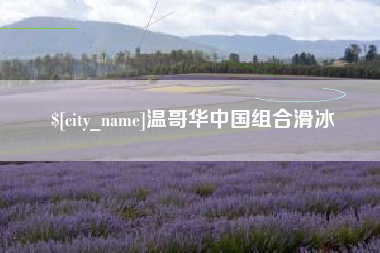 阳谷温哥华中国组合滑冰
