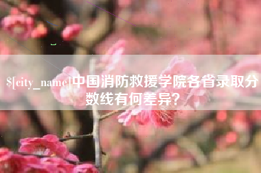 阳谷中国消防救援学院各省录取分数线有何差异？
