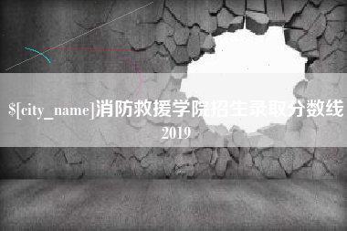 阳谷消防救援学院招生录取分数线2019