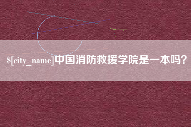 阳谷中国消防救援学院是一本吗？