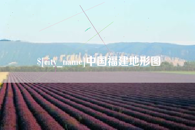 阳谷中国福建地形图