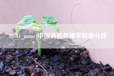 阳谷中国消防救援学院录分线
