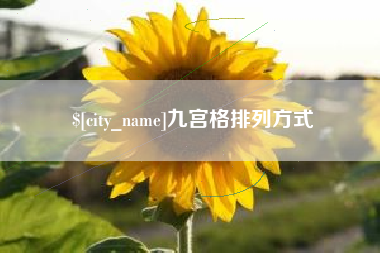 阳谷九宫格排列方式