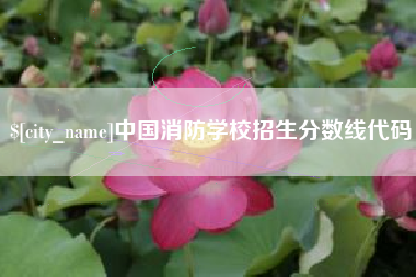 阳谷中国消防学校招生分数线代码