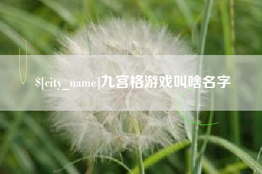 阳谷九宫格游戏叫啥名字
