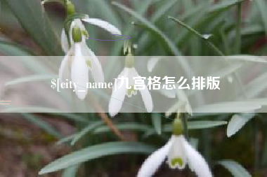 阳谷九宫格怎么排版