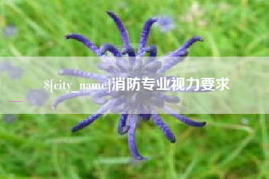 阳谷消防专业视力要求