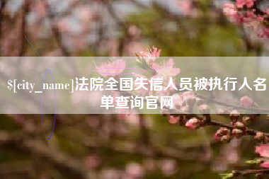 阳谷法院全国失信人员被执行人名单查询官网