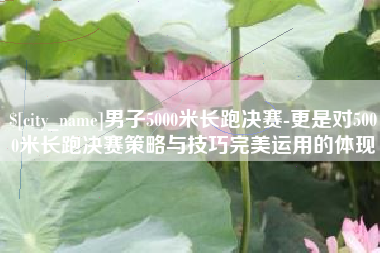 阳谷男子5000米长跑决赛-更是对5000米长跑决赛策略与技巧完美运用的体现