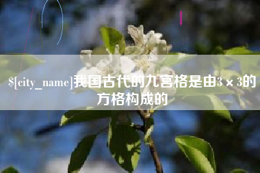 阳谷我国古代的九宫格是由3×3的方格构成的
