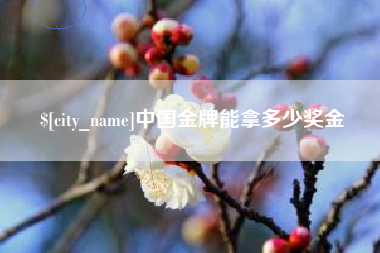 阳谷中国金牌能拿多少奖金