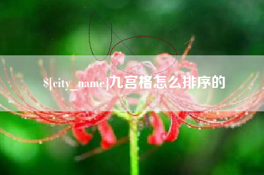 阳谷九宫格怎么排序的
