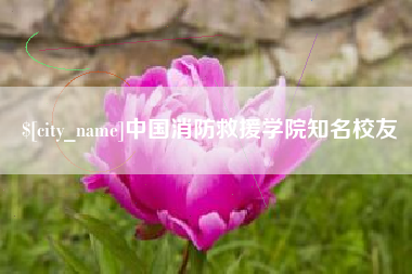 阳谷中国消防救援学院知名校友