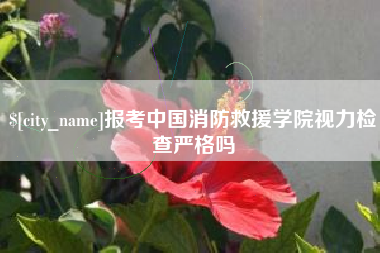 阳谷报考中国消防救援学院视力检查严格吗