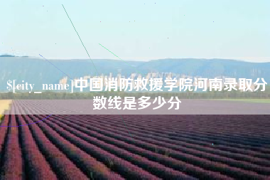 阳谷中国消防救援学院河南录取分数线是多少分