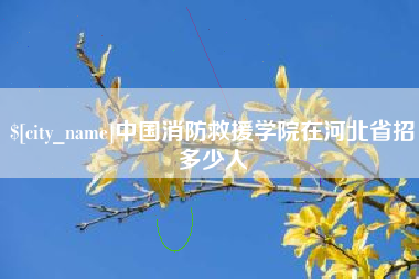 阳谷中国消防救援学院在河北省招多少人