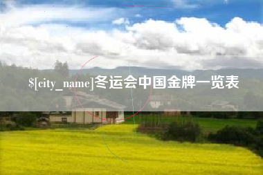 阳谷冬运会中国金牌一览表