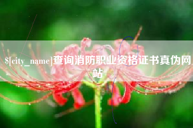 阳谷查询消防职业资格证书真伪网站