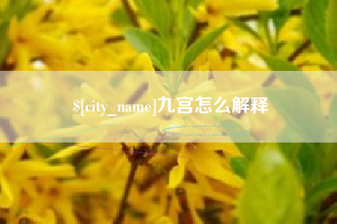 阳谷九宫怎么解释