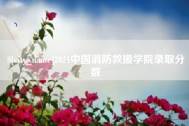阳谷2021中国消防救援学院录取分数