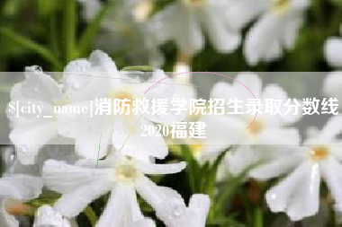 阳谷消防救援学院招生录取分数线2020福建