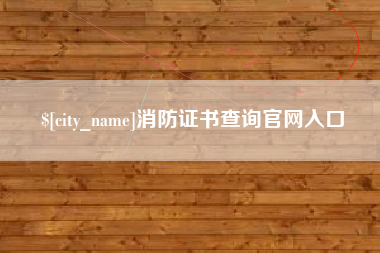 阳谷消防证书查询官网入口