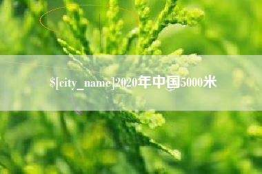 阳谷2020年中国5000米