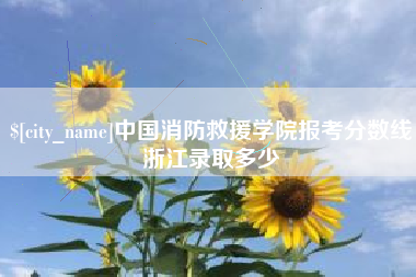 阳谷中国消防救援学院报考分数线浙江录取多少