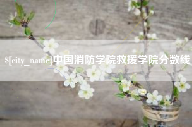 阳谷中国消防学院救援学院分数线