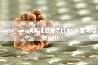 阳谷消防证报考条件2024年官网烟台福山